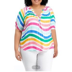 Crown & Ivy Multicolor Striped Blouse